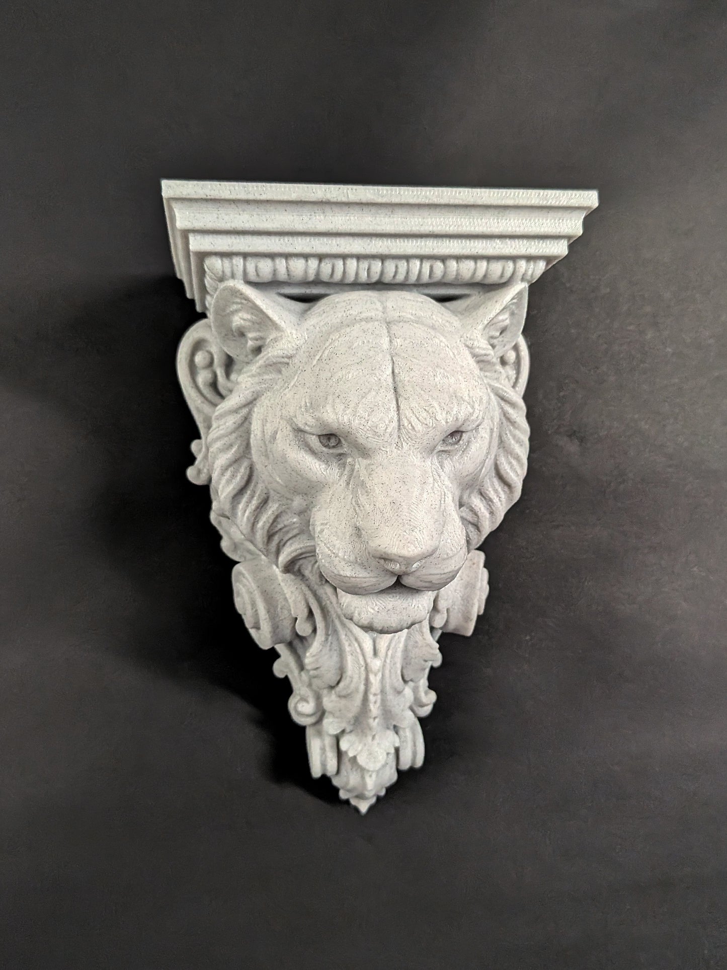 Tiger Corbel Wall Shelf Bracket | Marble Style Tiger Wall Sculpture