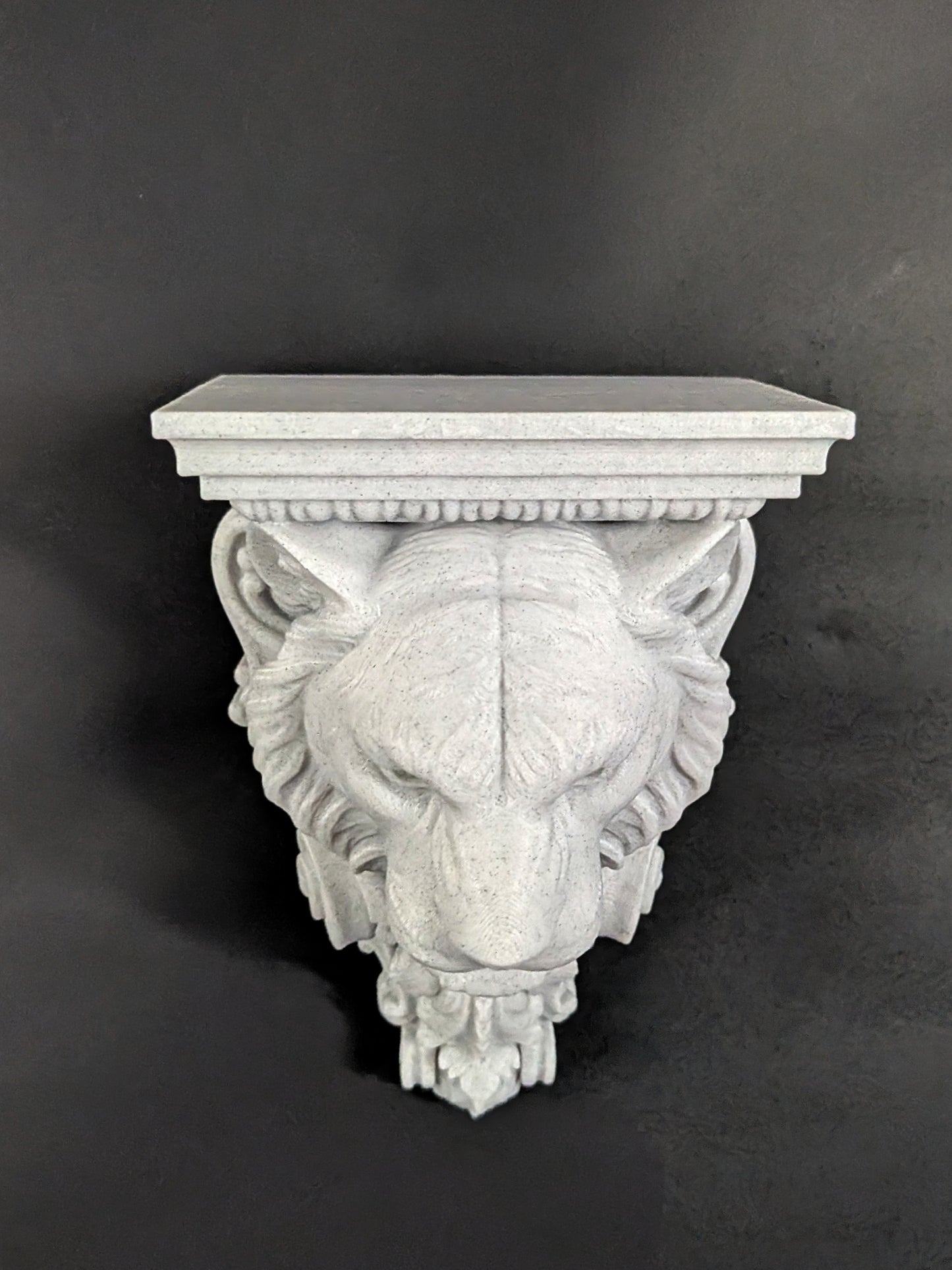 Tiger Corbel Wall Shelf Bracket | Marble Style Tiger Wall Sculpture