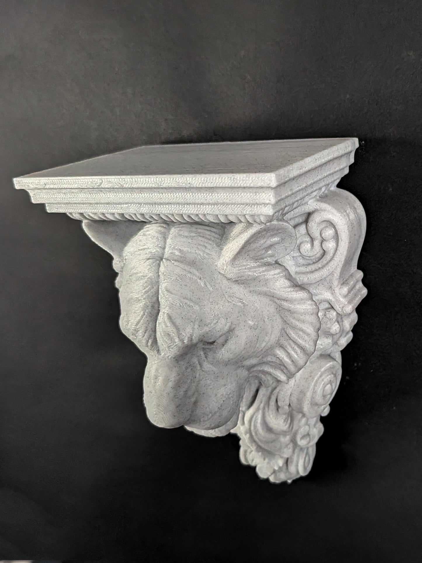 Tiger Corbel Wall Shelf Bracket | Marble Style Tiger Wall Sculpture