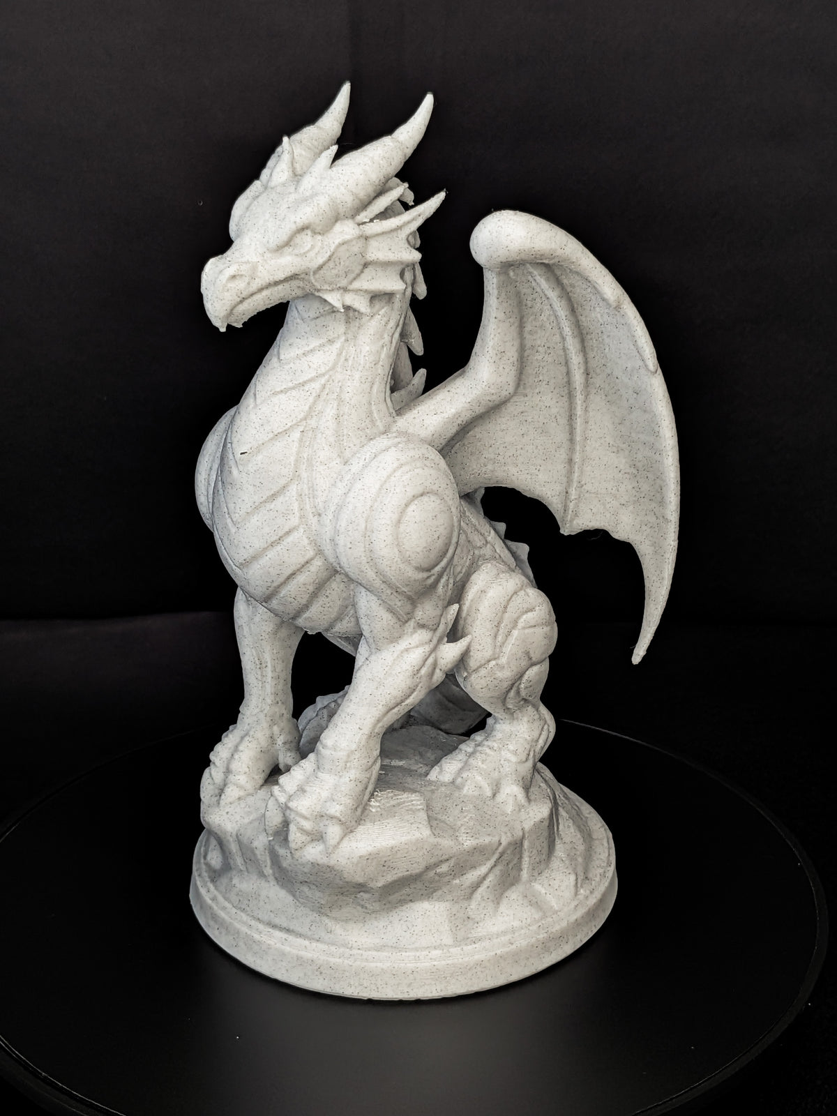 Stormforged Dragon Hand Painted Statue - Fantasy Sculpture