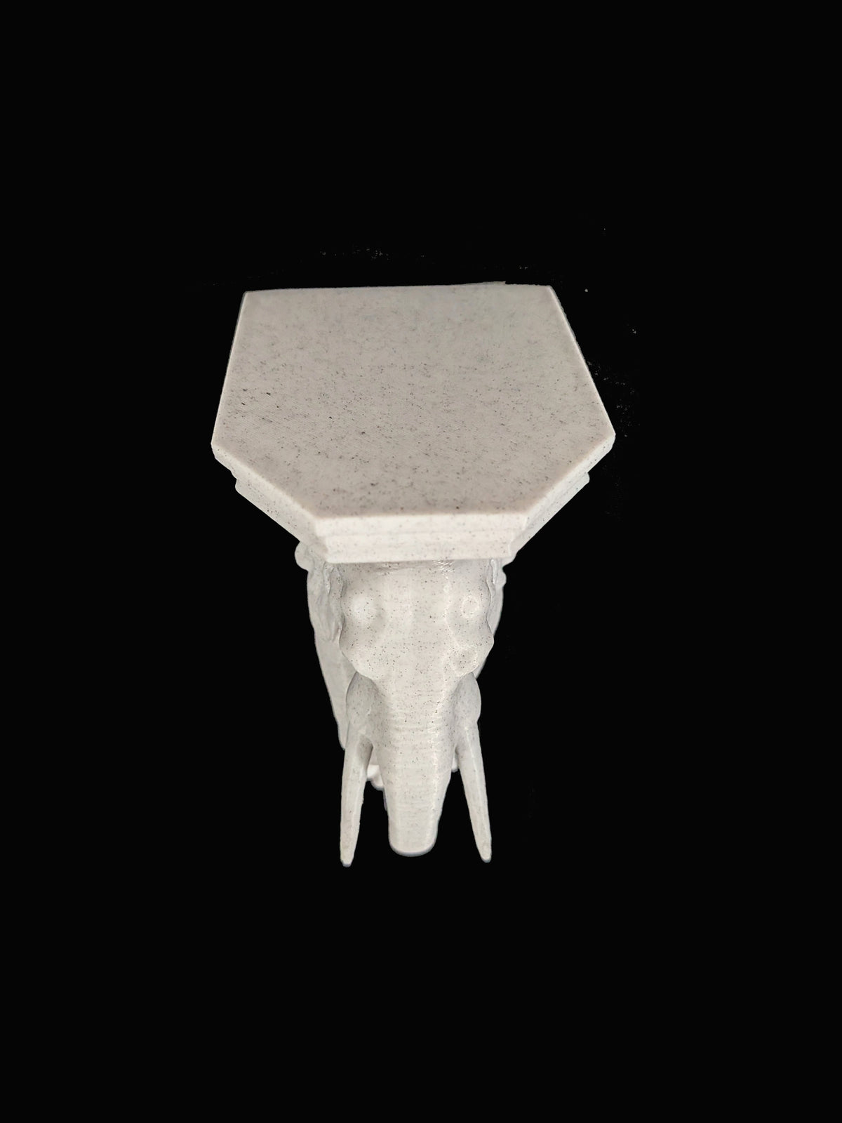 Elephant Corbel Wall Shelf Bracket - Marble Style Safari Decor