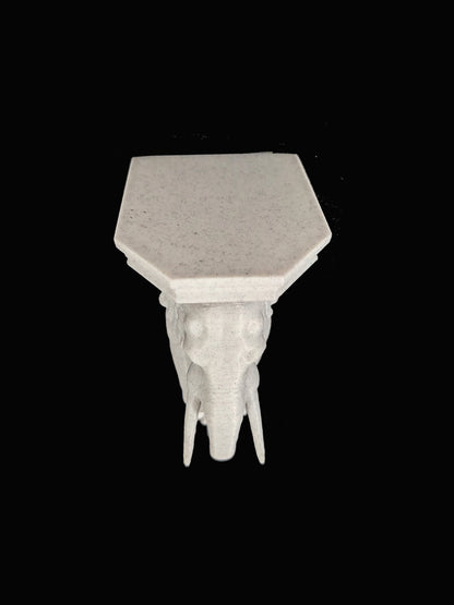 Elephant Corbel Wall Shelf Bracket - Marble Style Safari Decor