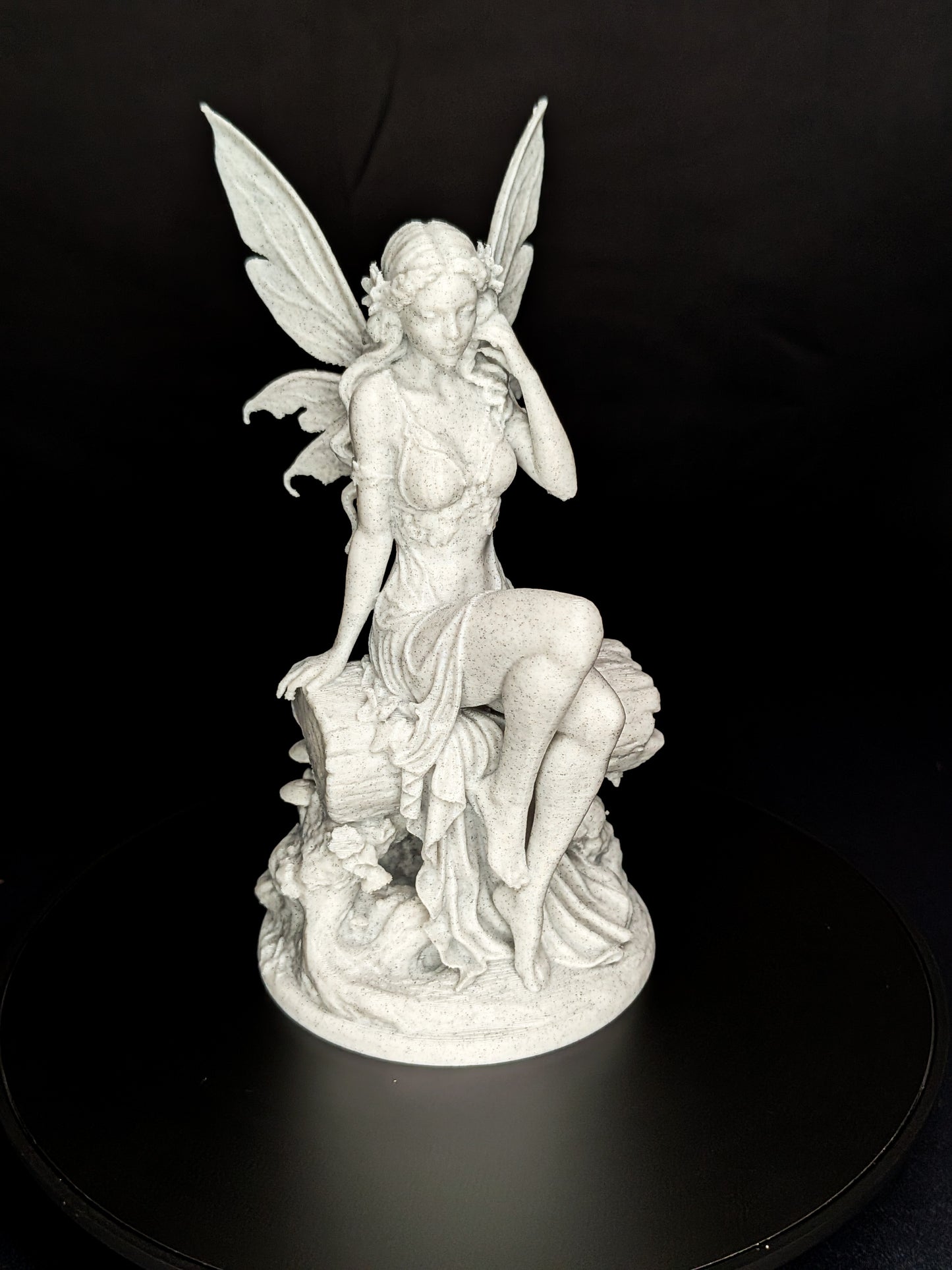 Woodland Fairy Statue - Marble Style Fairy Sculpture