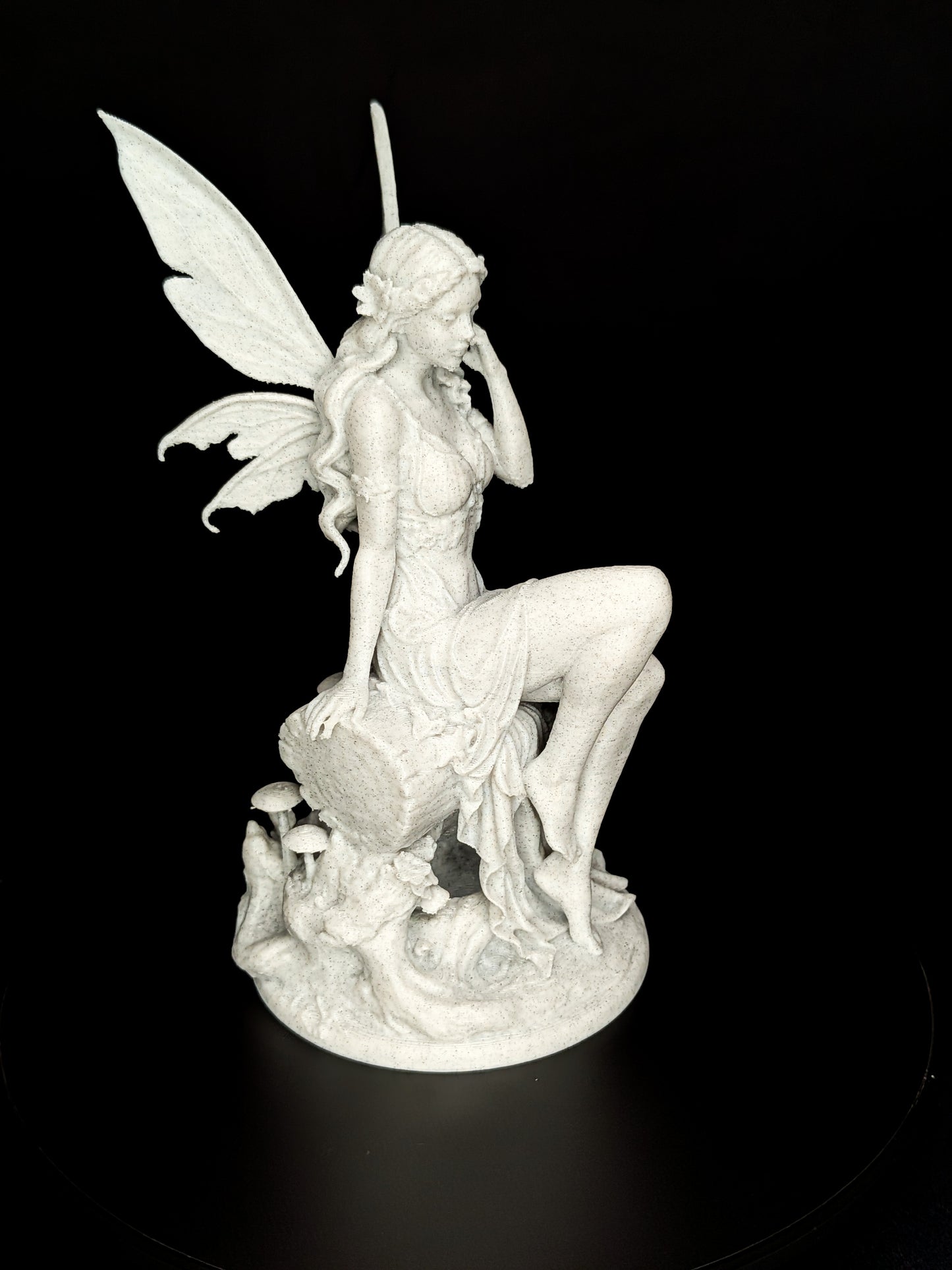Woodland Fairy Statue - Marble Style Fairy Sculpture
