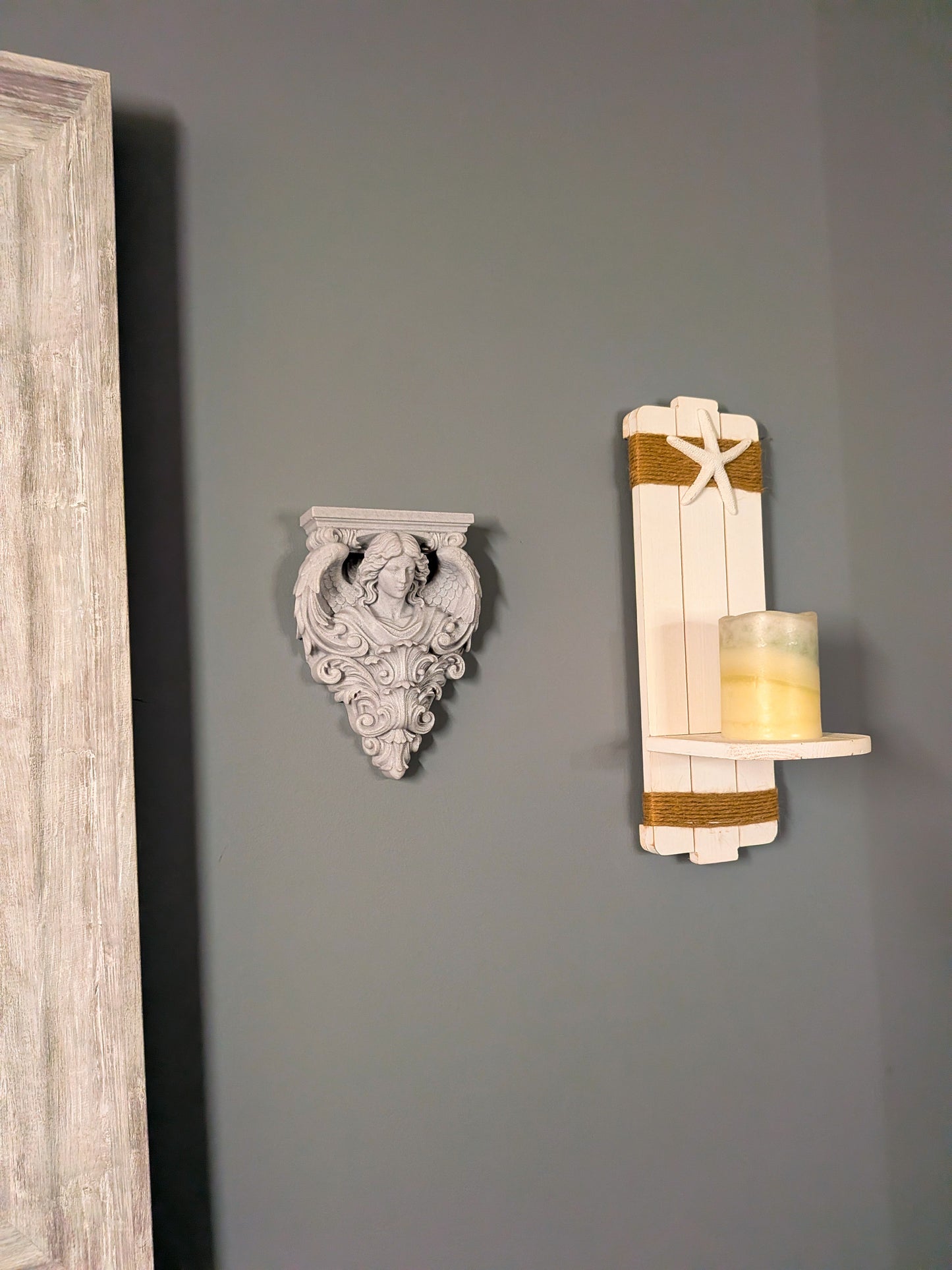 Angel Wall Corbel - Marble Style Architectural Angel Sculpture