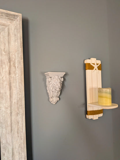 Lion Head Corbel Wall Decor - Marble Style Gothic Architectural Shelf Bracket