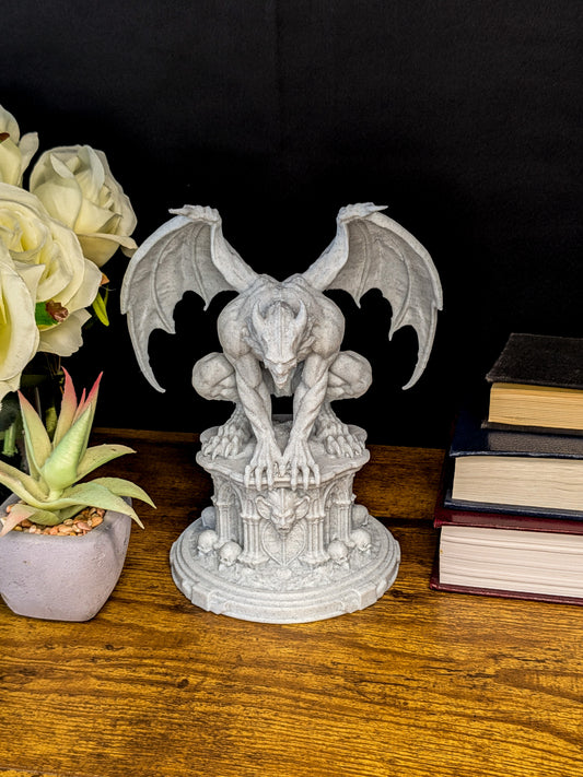 Marble Gargoyle Statue - Gothic Guardian Sculpture