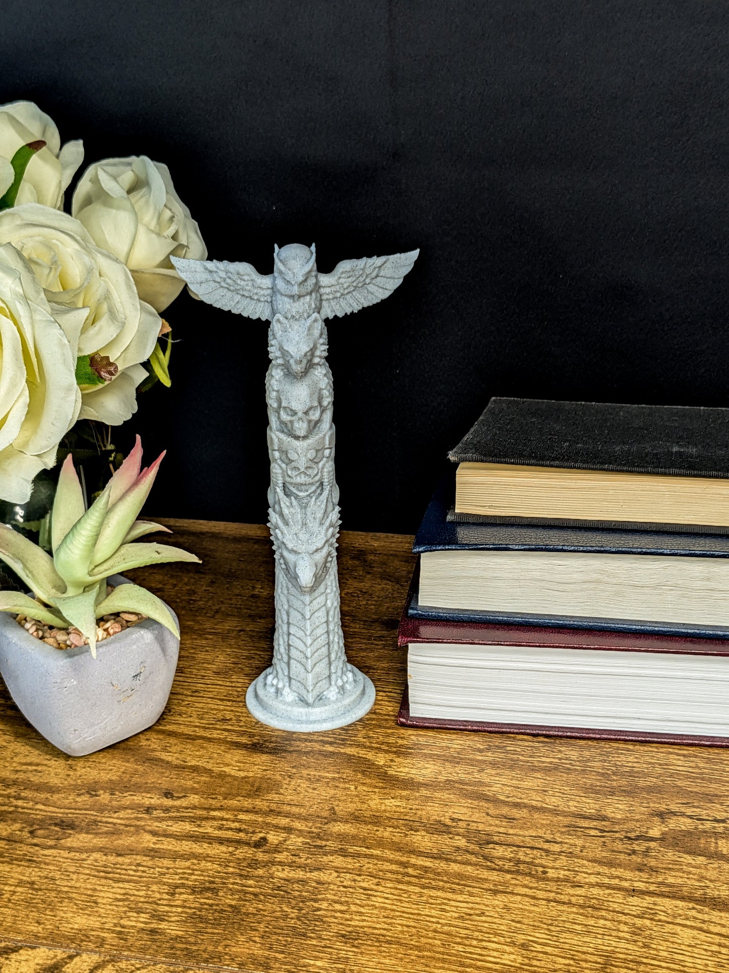 Marble Totem Pole Statue - Mythic Totem Sculpture