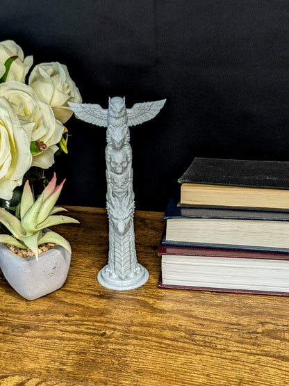 Marble Totem Pole Statue - Mythic Totem Sculpture