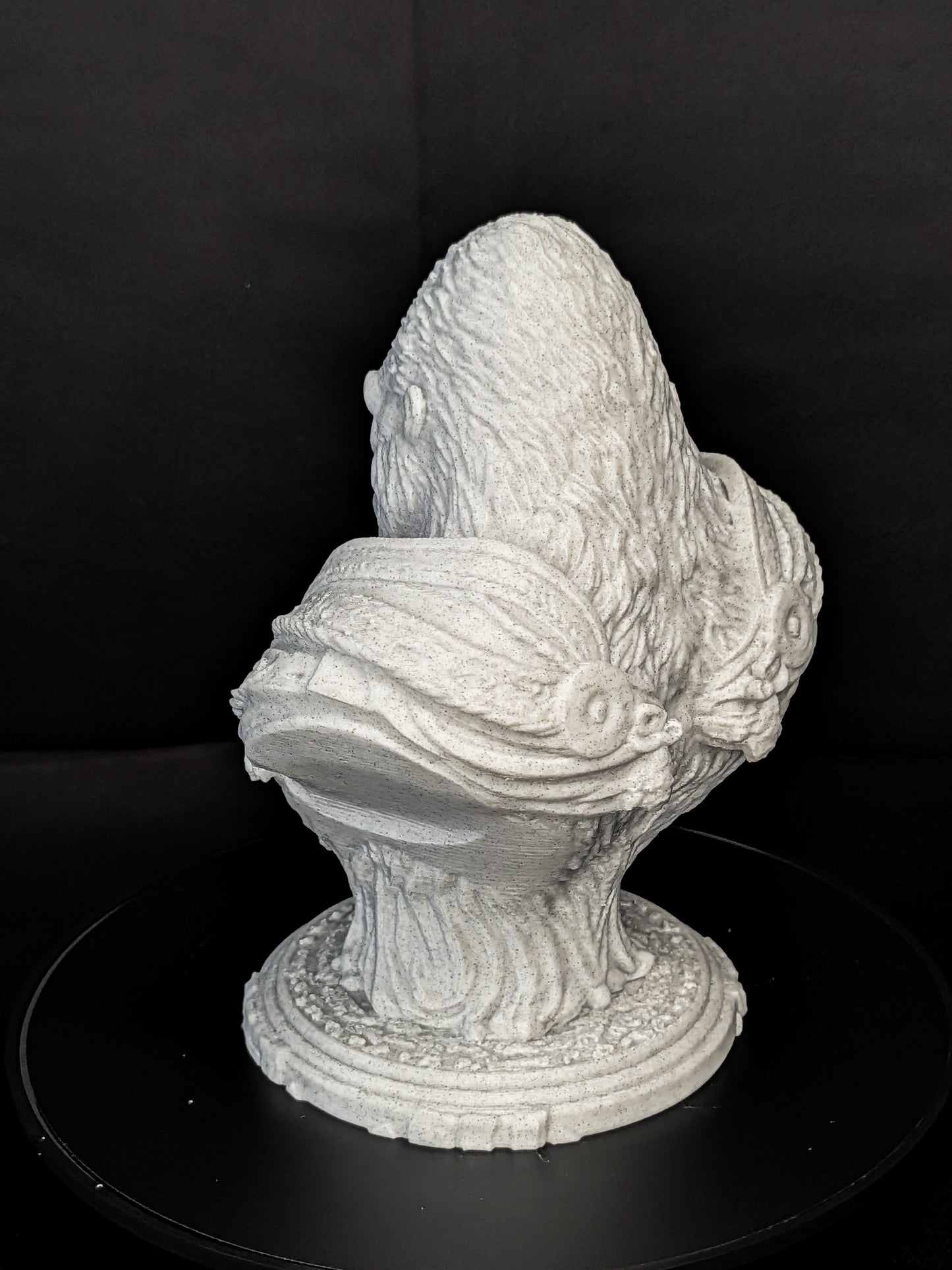 Stone Gorilla Bust Sculpture | Marble-Style Primal Guardian Statue