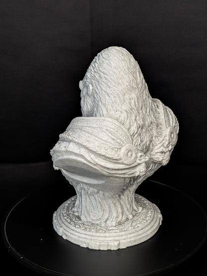 Stone Gorilla Bust Sculpture | Marble-Style Primal Guardian Statue
