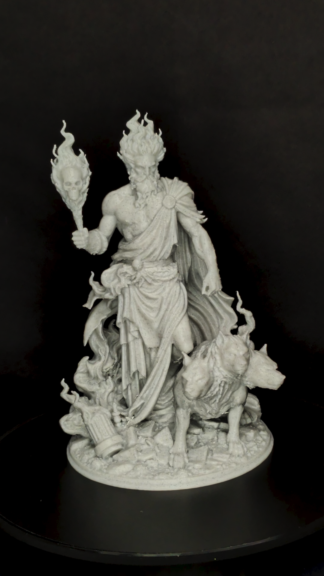 Hades Statue - Marble Finish God of the Underworld Sculpture