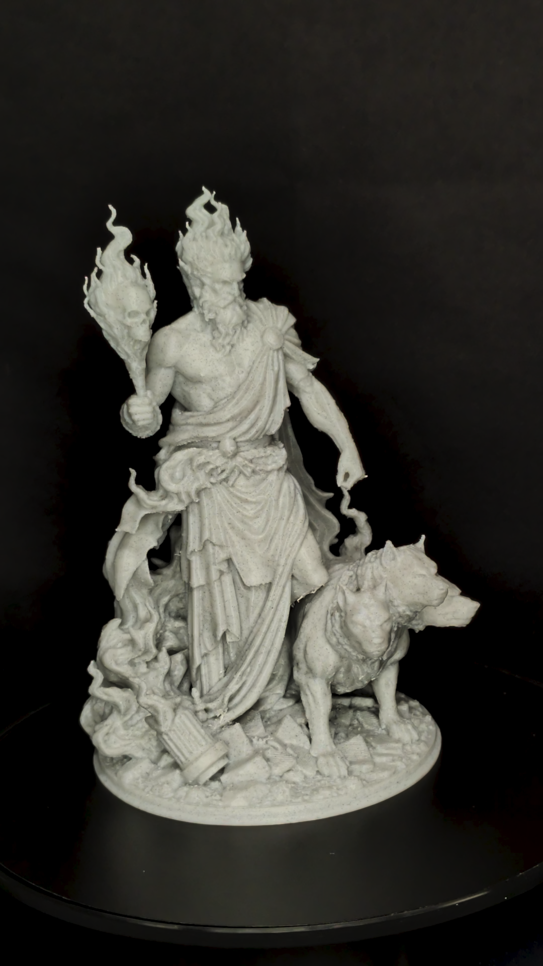 Hades Statue - Marble Finish God of the Underworld Sculpture
