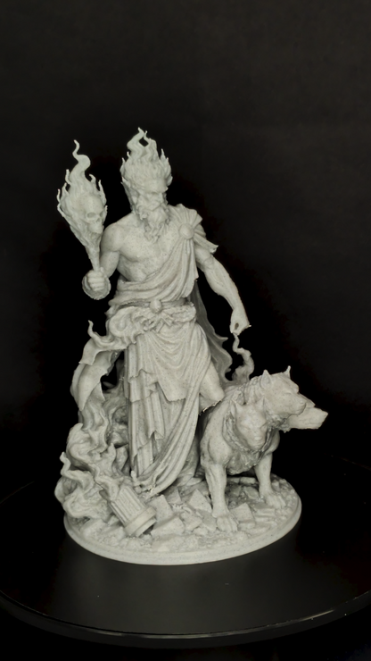Hades Statue - Marble Finish God of the Underworld Sculpture