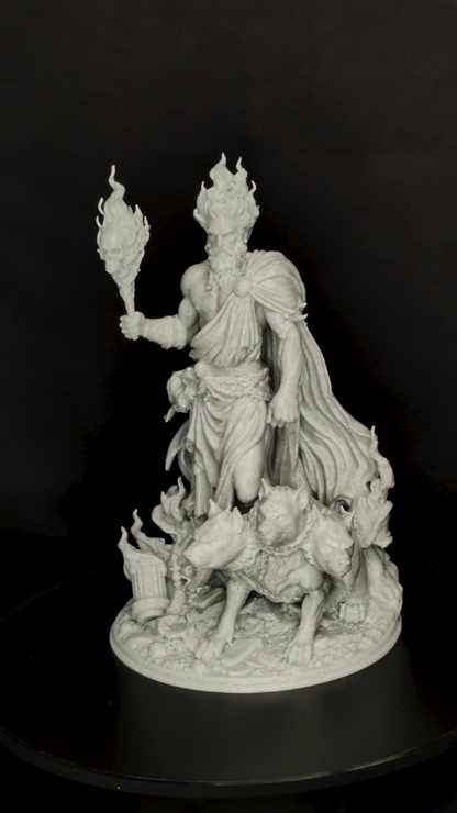 Hades Statue - Marble Finish God of the Underworld Sculpture