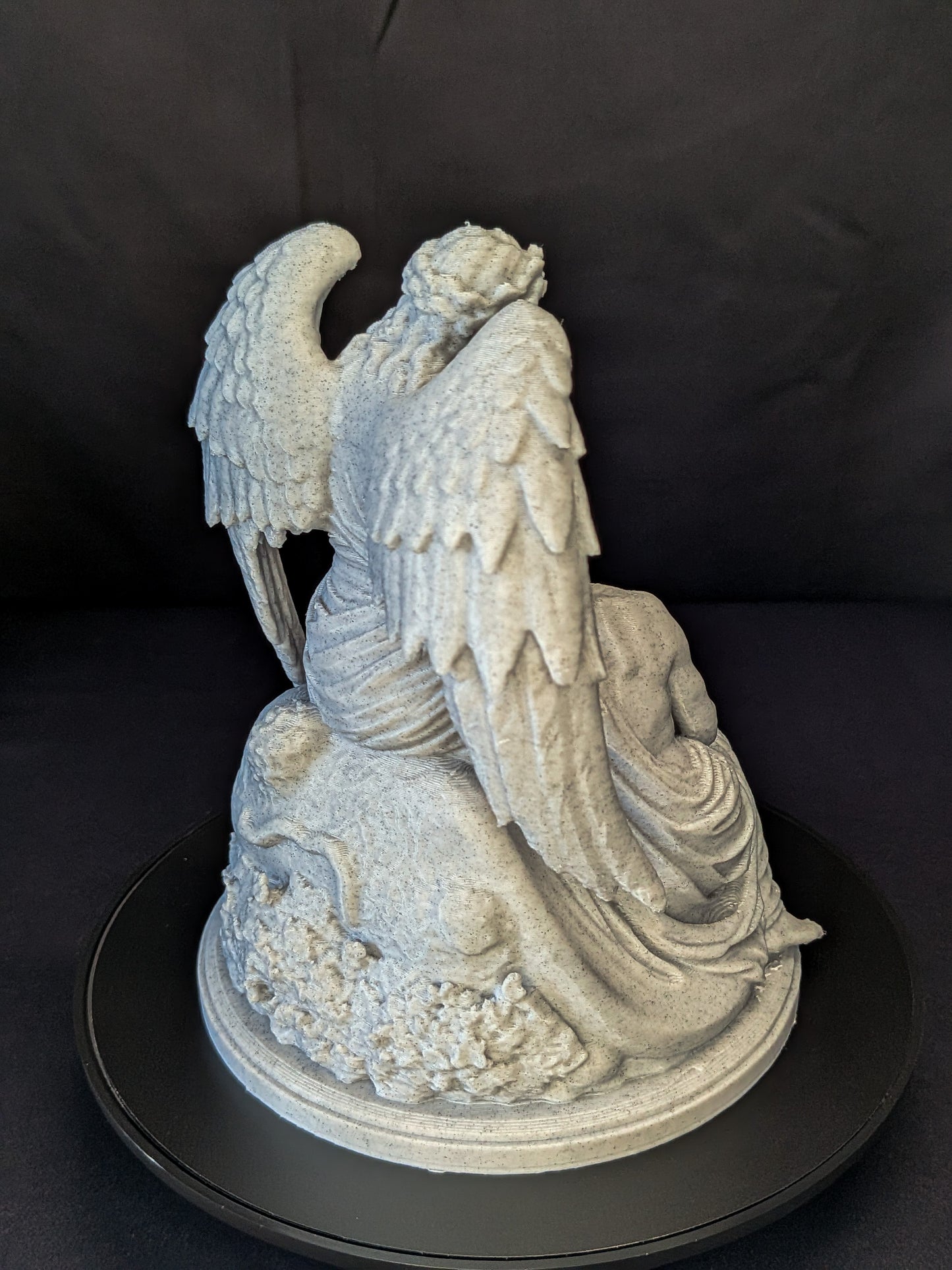 Healing Angel Statue - Marble Finish Guardian Angel Sculpture