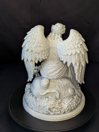 Healing Angel Statue - Marble Finish Guardian Angel Sculpture