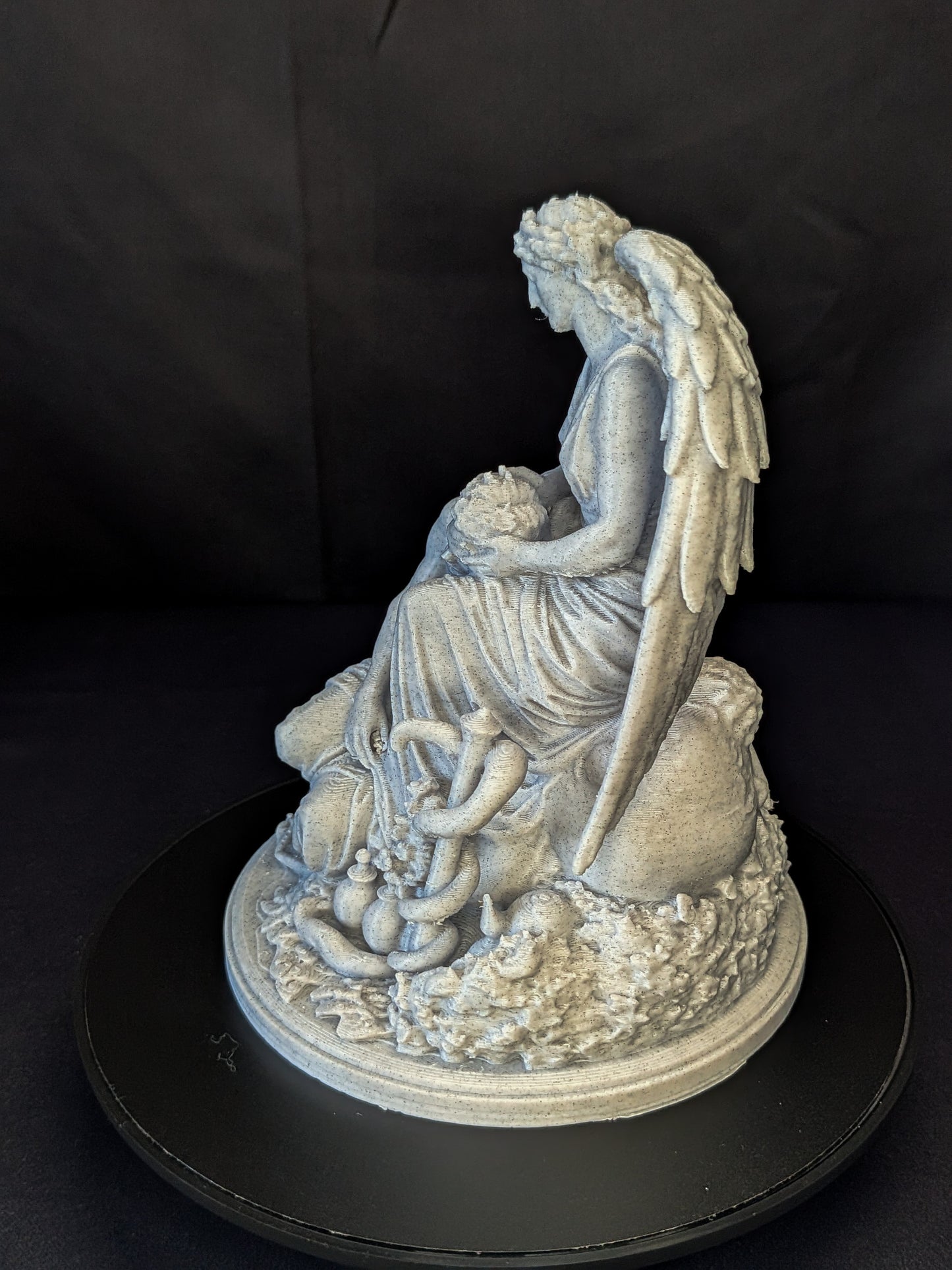 Healing Angel Statue - Marble Finish Guardian Angel Sculpture