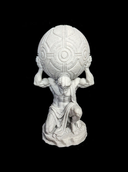 Atlas Holding the World Statue - Marble Style Greek Titan Sculpture