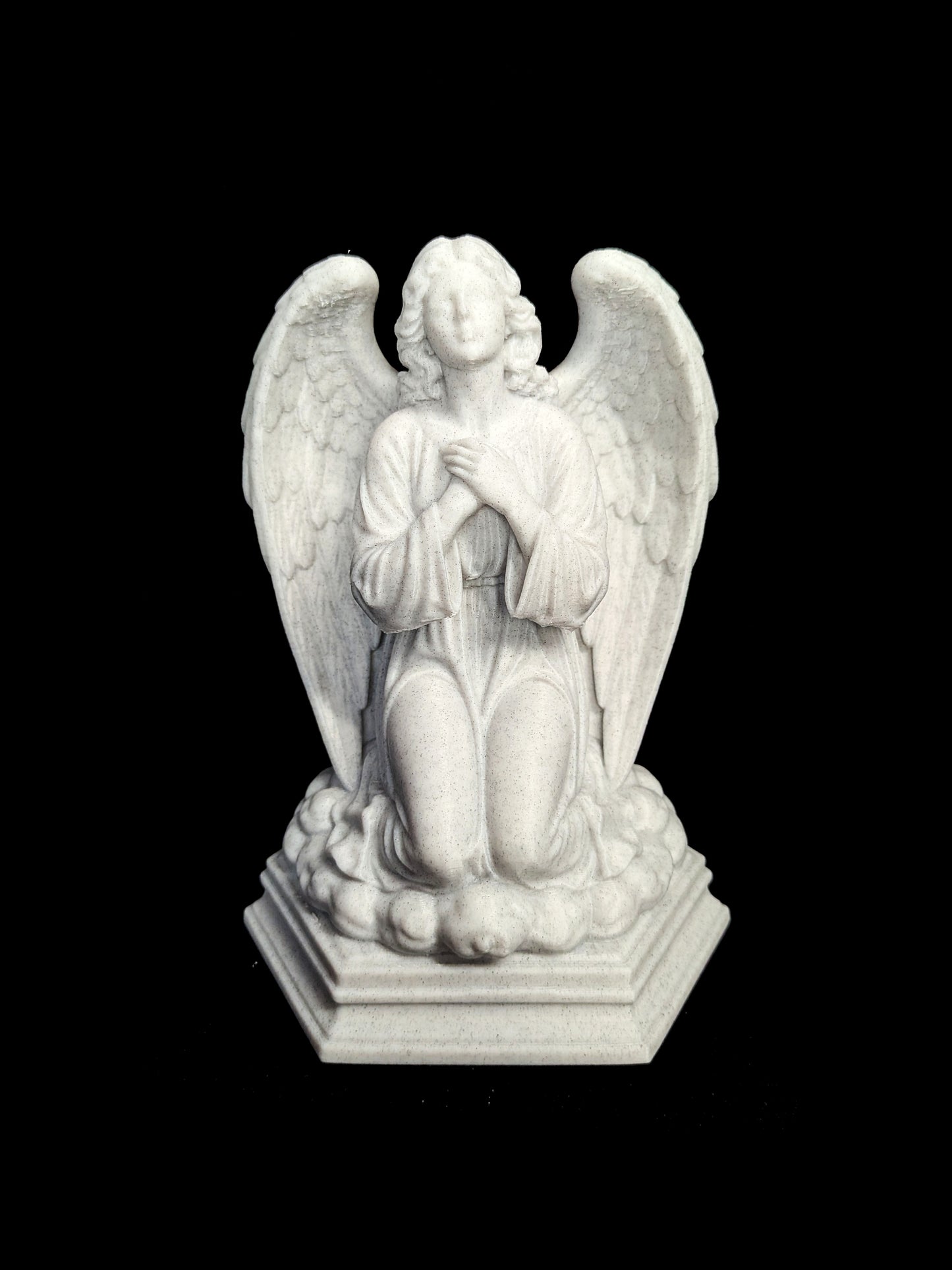 Praying Angel Statue - Marble Style Guardian Angel Sculpture
