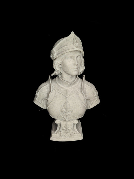 Joan of Arc Bust - Marble Style French Heroine Sculpture