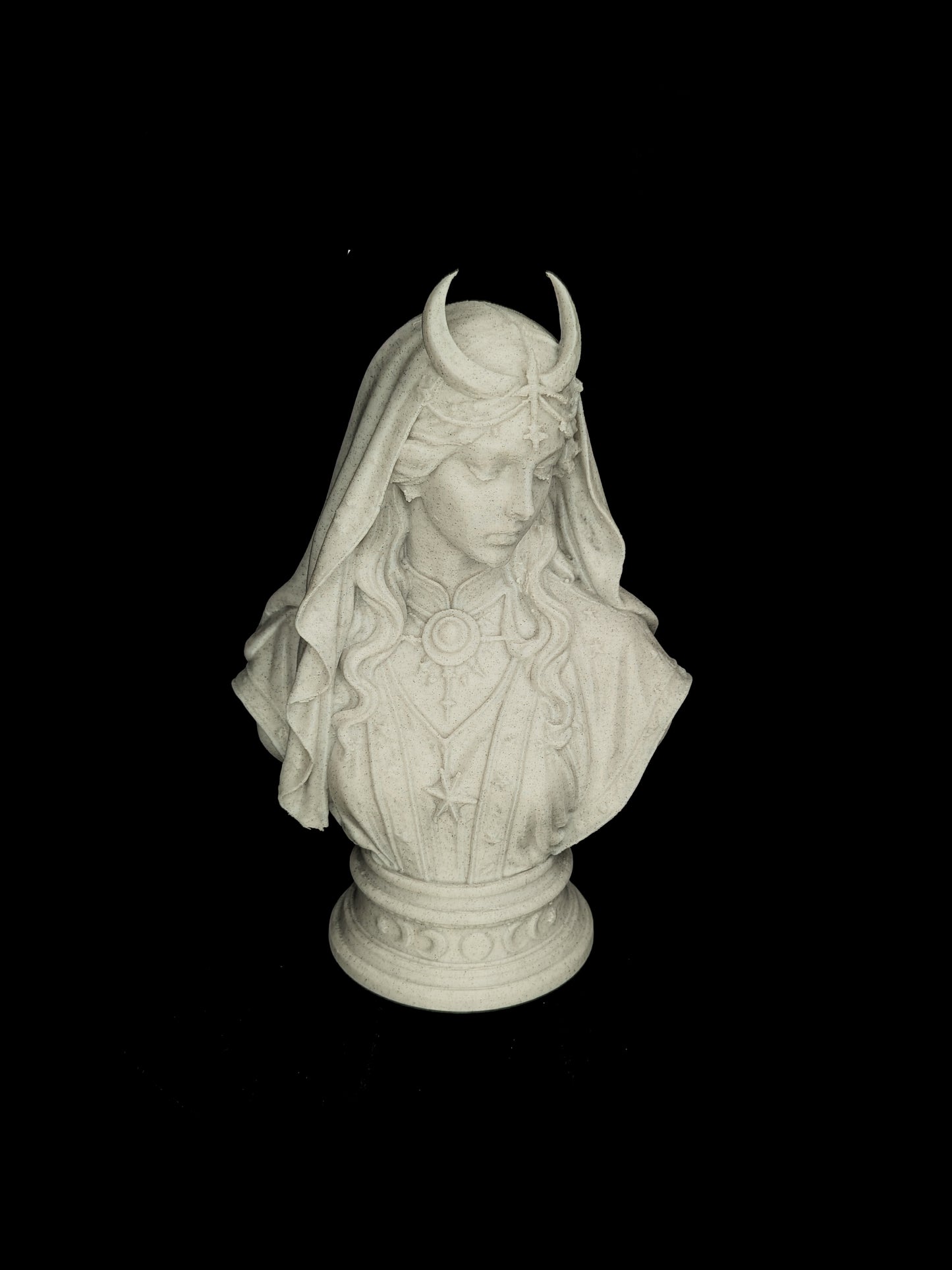 Selene Moon Goddess Bust - Marble Style Lunar Sculpture