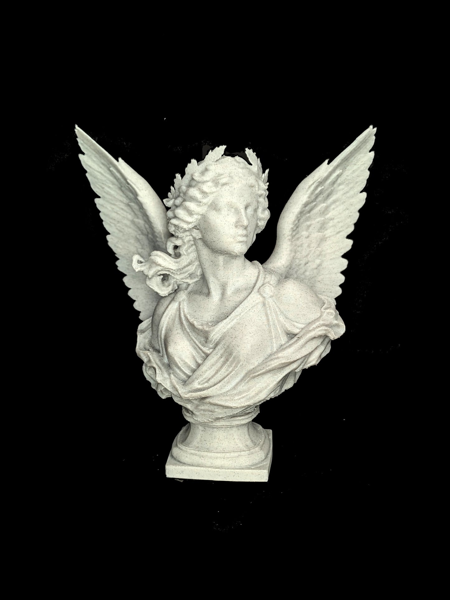 Celestial Angel Bust – Marble Style Winged Goddess Sculpture