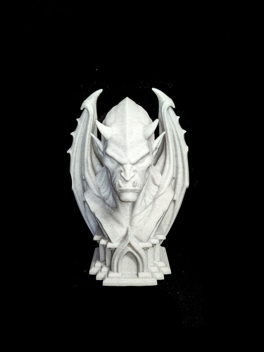 Gargoyle Bust Statue - Marble Style Gothic Gargoyle Sculpture