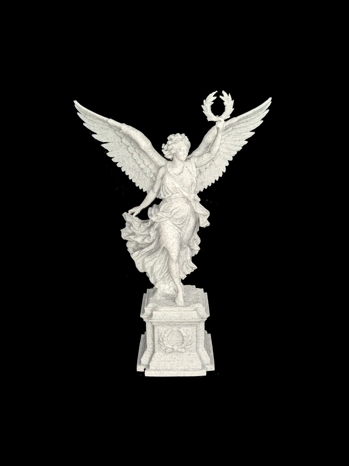 Golden Victory Angel Statue - Hand Painted Gold Winged Sculpture