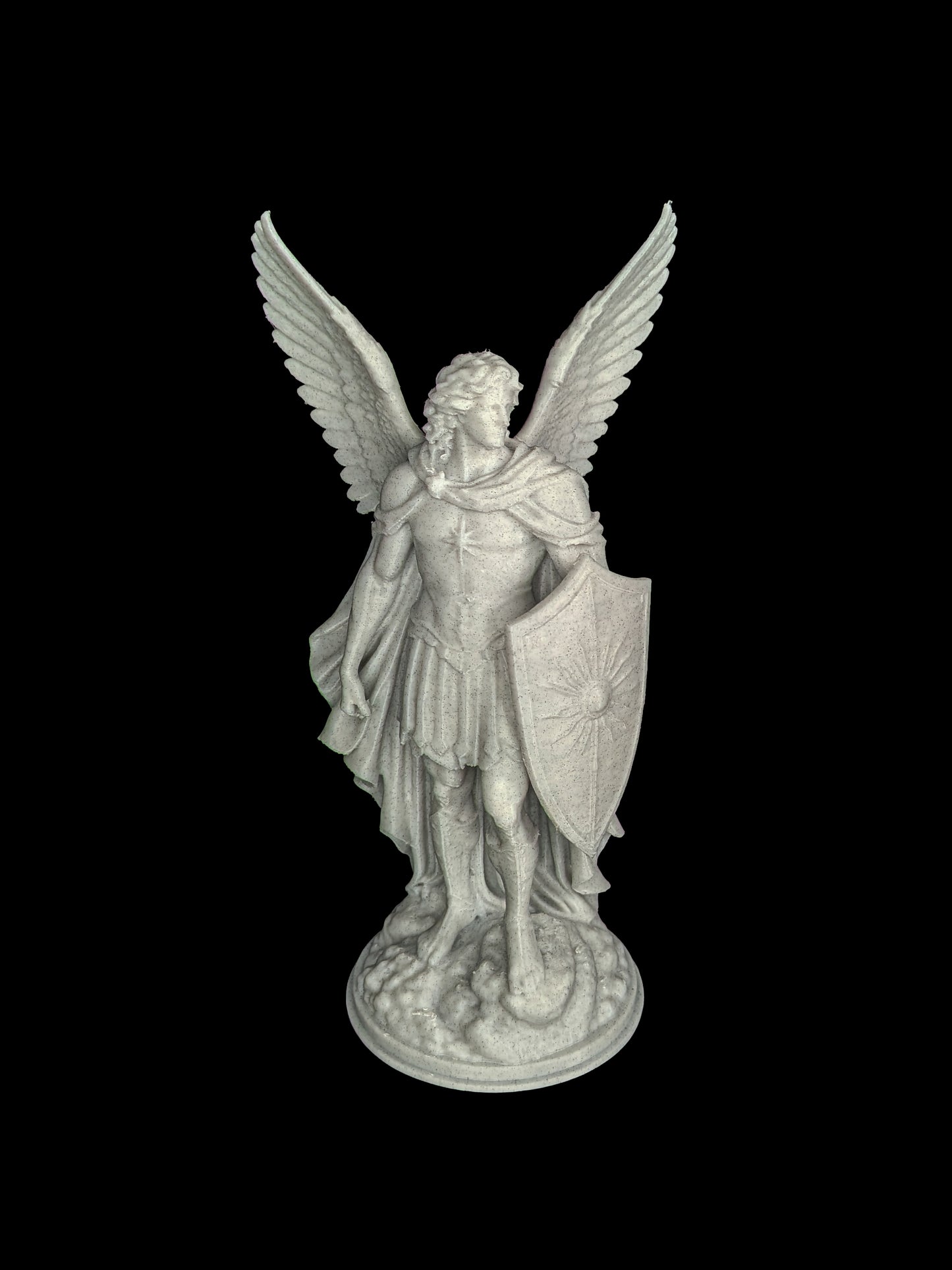 Archangel Michael Statue - Marble Finish Guardian Angel Sculpture