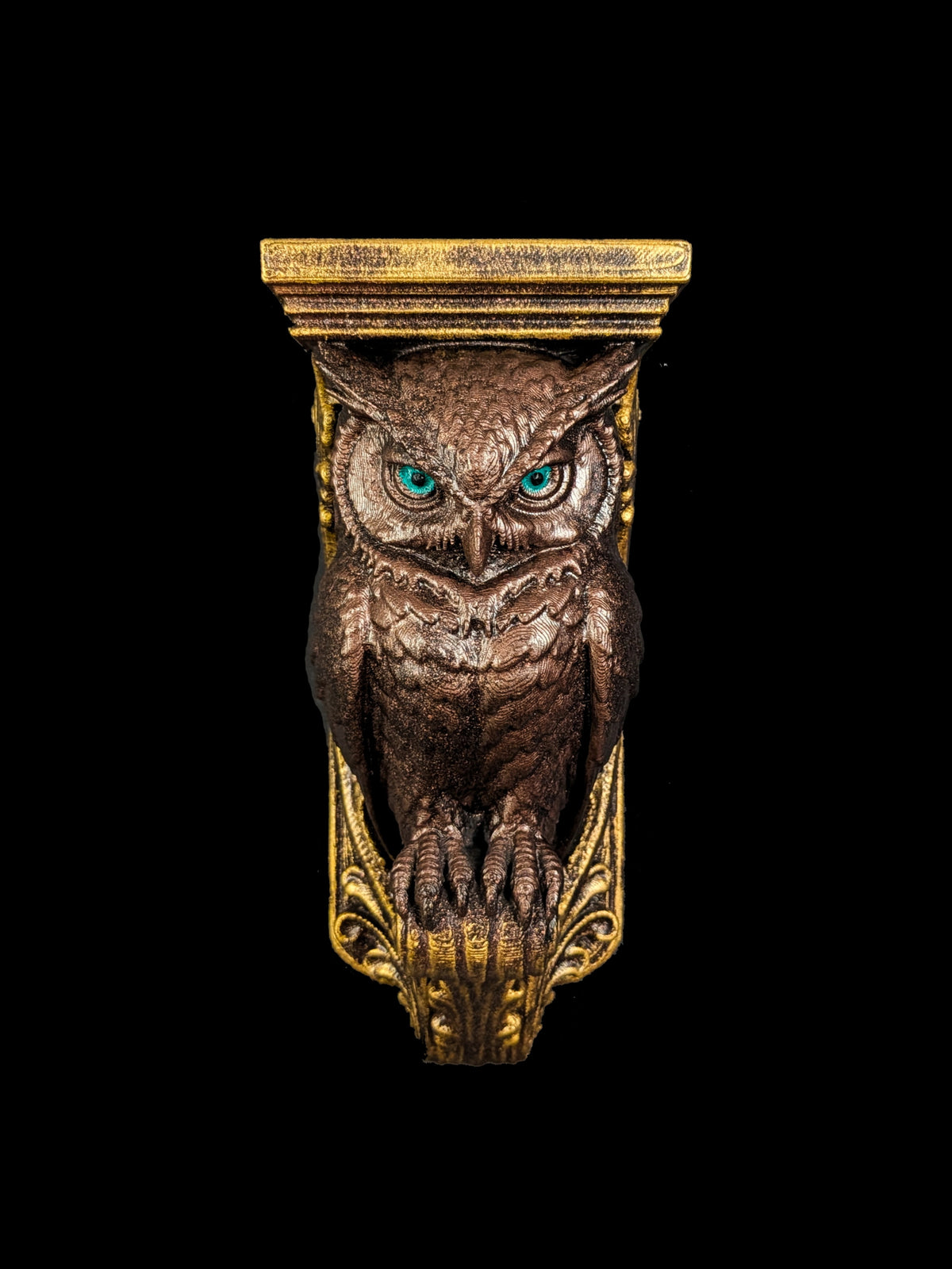 Owl Wall Corbel - Gothic Owl Shelf Bracket