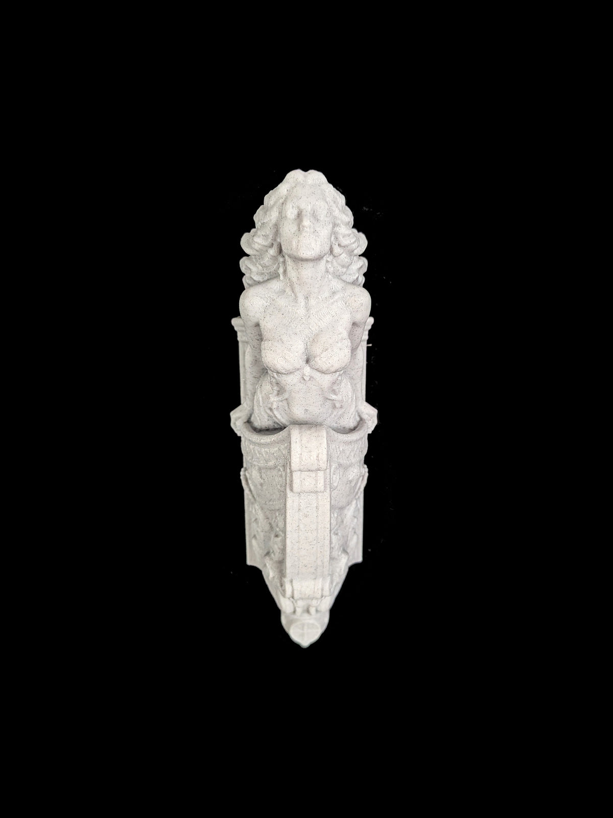 Mermaid Ship Figurehead Wall Sculpture - Nautical Marble Style Mermaid Decor