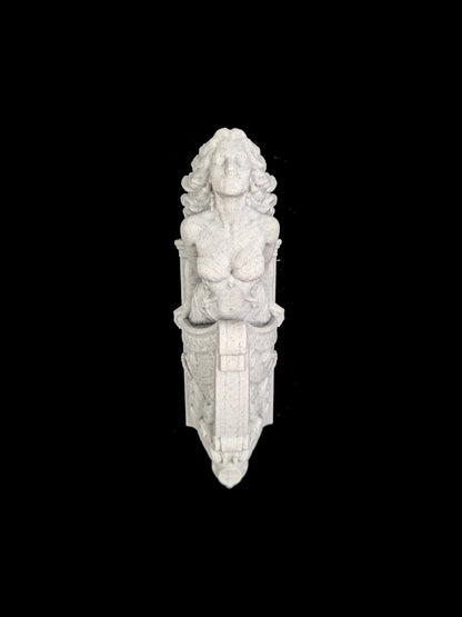 Mermaid Ship Figurehead Wall Sculpture - Nautical Marble Style Mermaid Decor