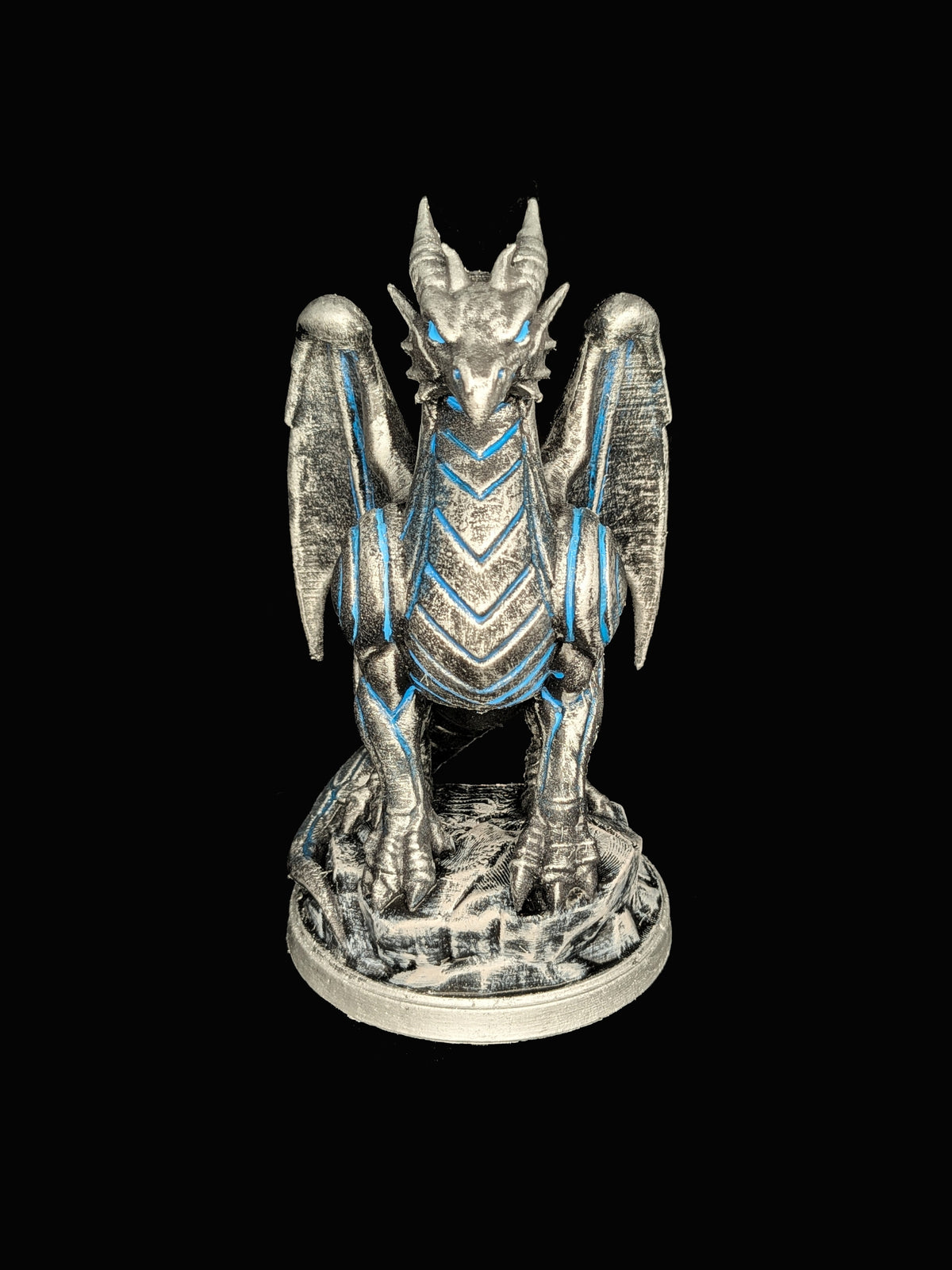 Stormforged Dragon Hand Painted Statue - Fantasy Sculpture