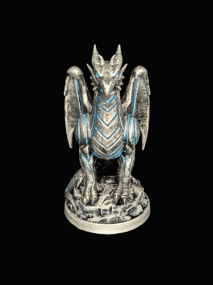 Stormforged Dragon Hand Painted Statue - Fantasy Sculpture