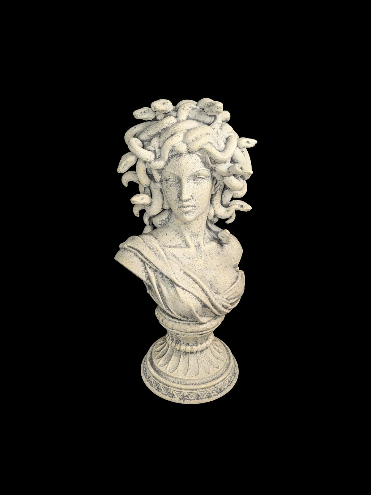 20 Inch Medusa Bust Statue - Hand Painted Marble Greek Mythology Sculpture