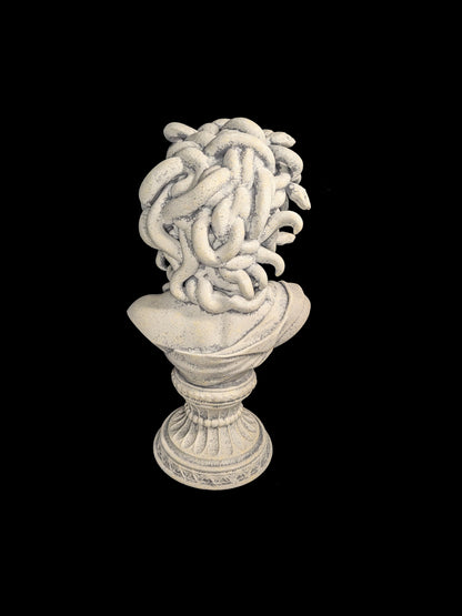 20 Inch Medusa Bust Statue - Hand Painted Marble Greek Mythology Sculpture
