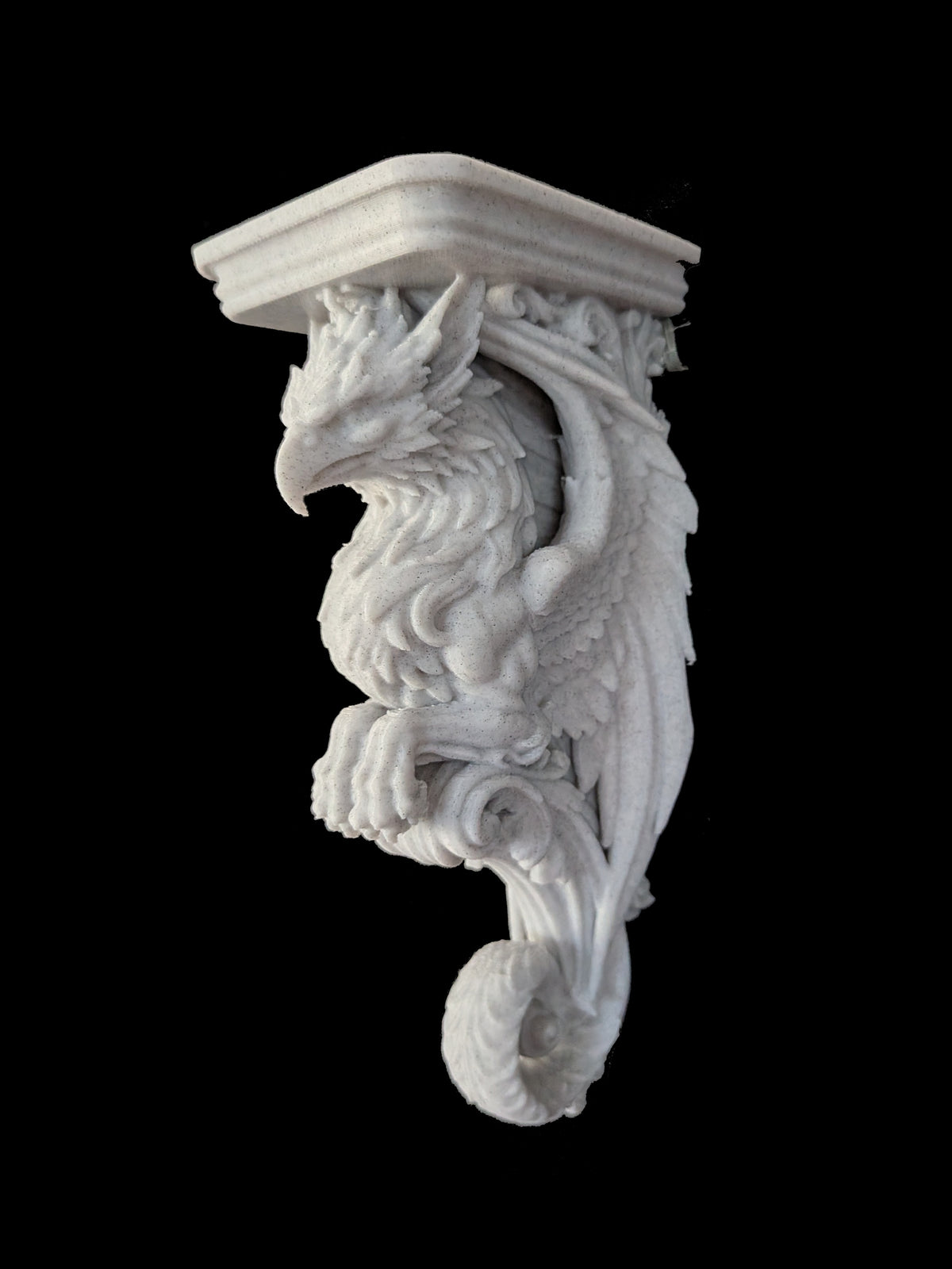 Griffin Corbel Wall Shelf Bracket - Mythical Marble Creature Decor