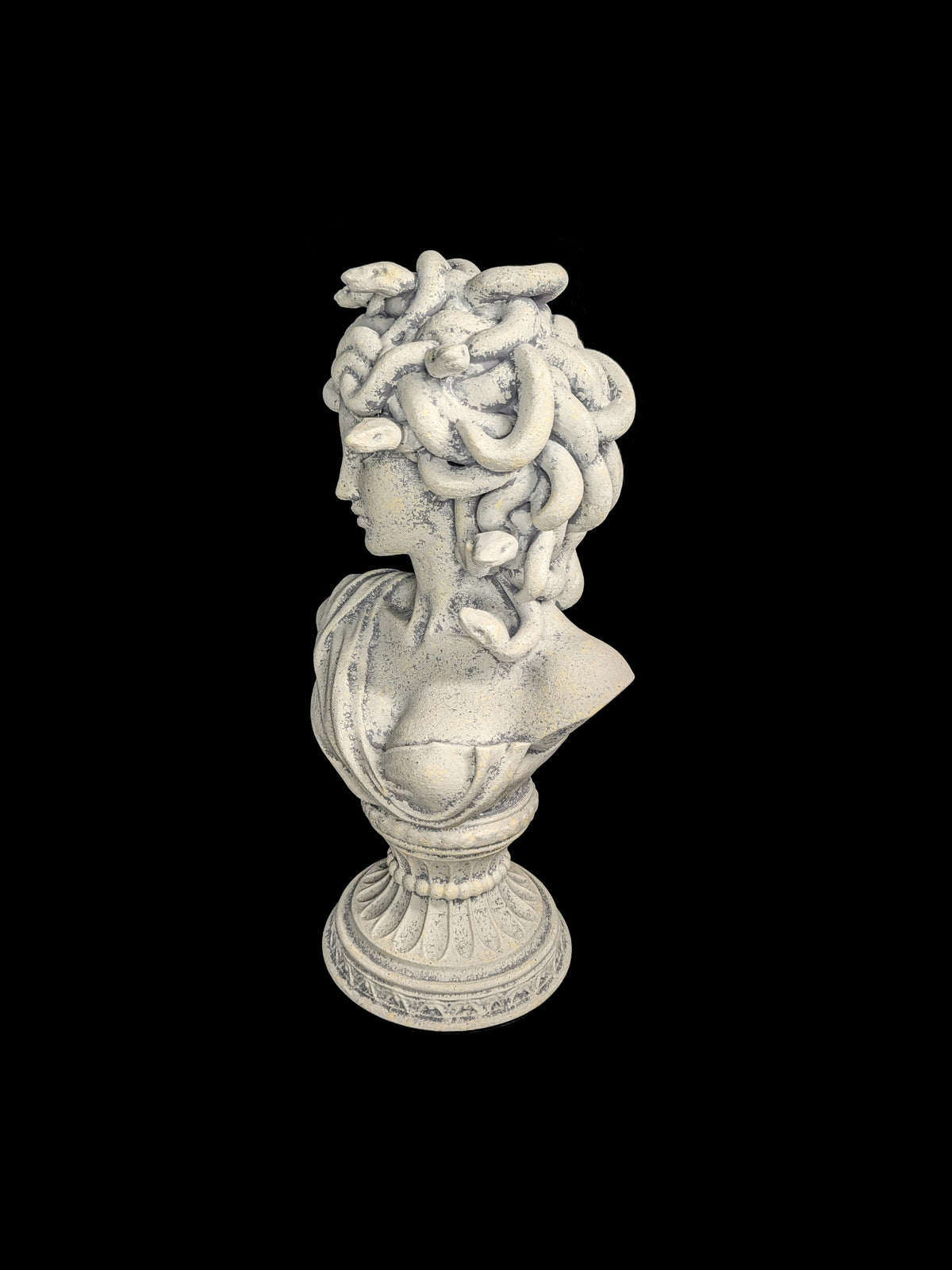 20 Inch Medusa Bust Statue - Hand Painted Marble Greek Mythology Sculpture