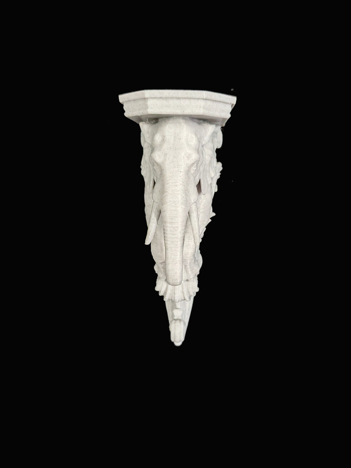 Elephant Corbel Wall Shelf Bracket - Marble Style Safari Decor