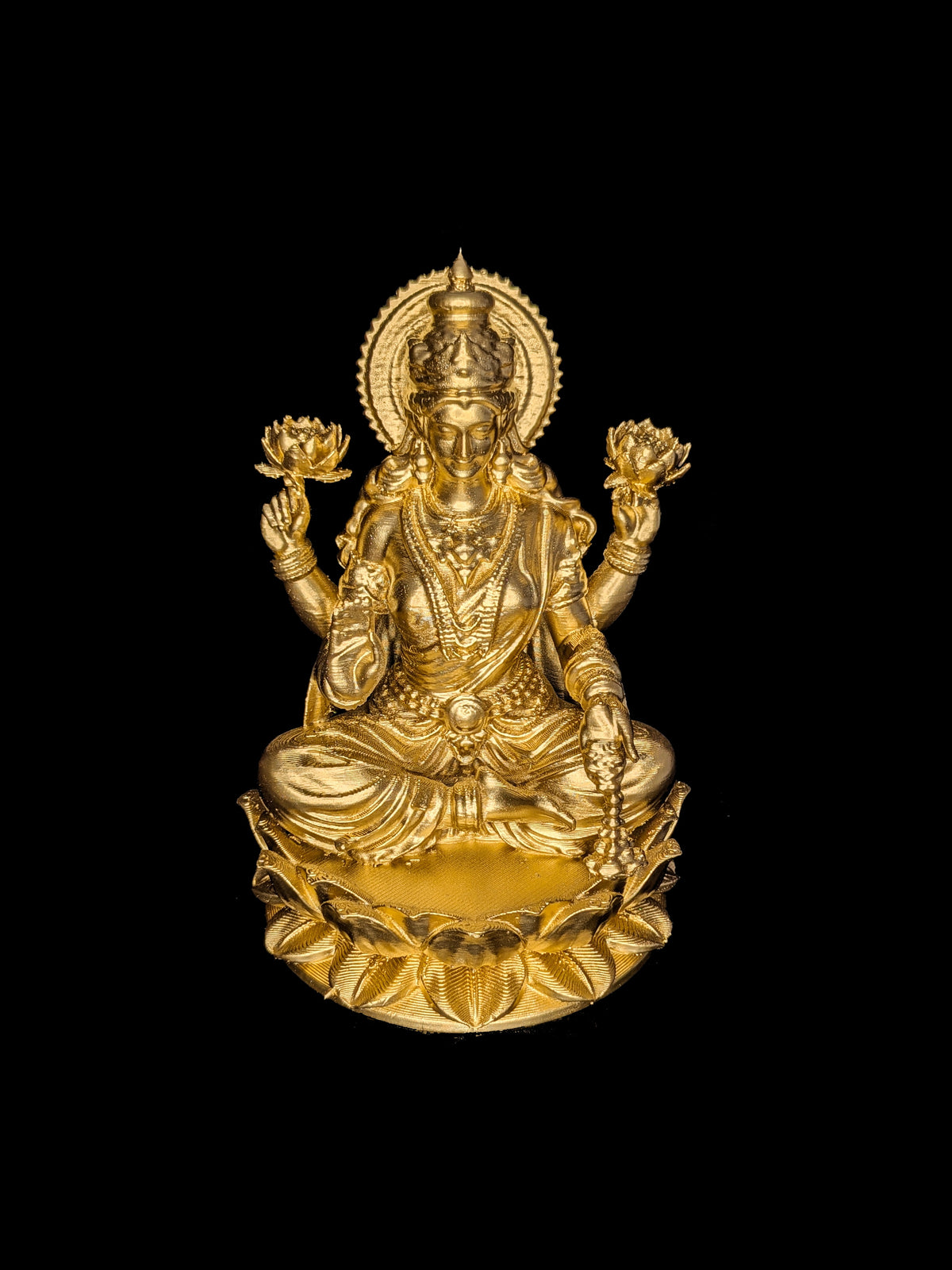 Lakshmi Statue - Marble Style Hindu Goddess Sculpture