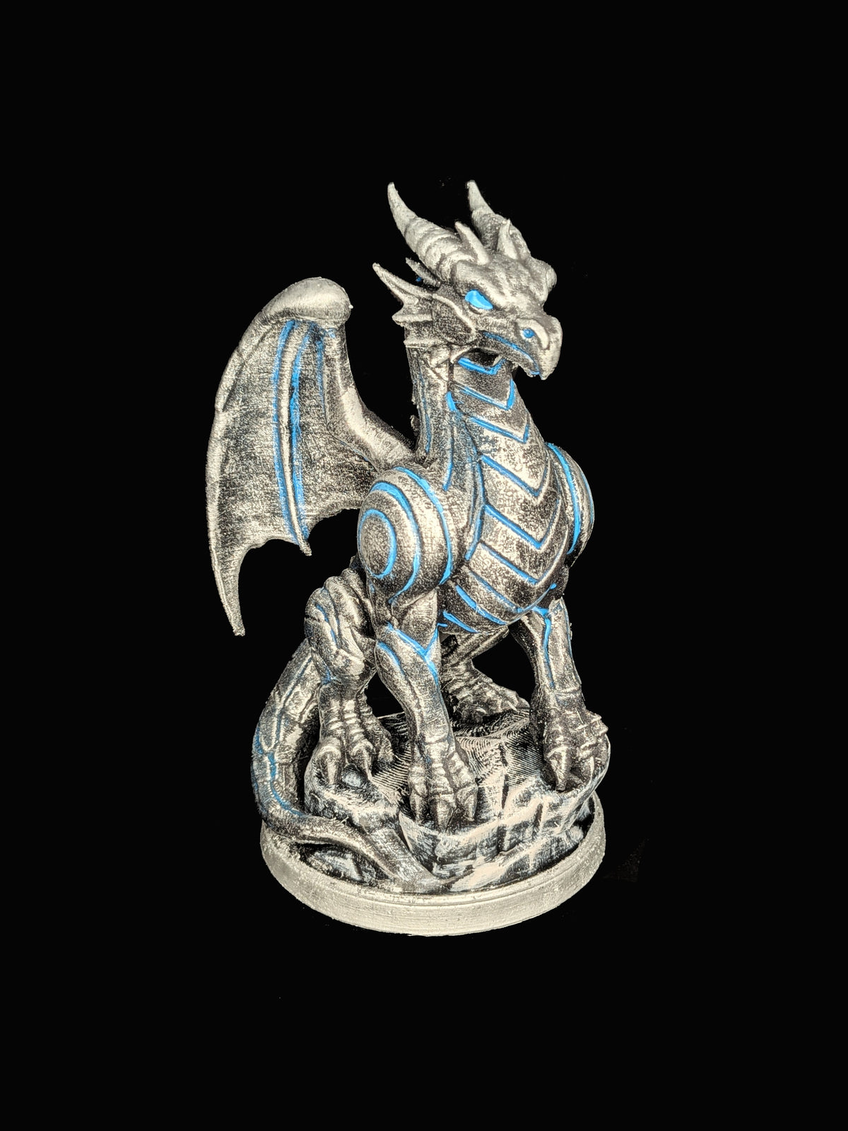Stormforged Dragon Hand Painted Statue - Fantasy Sculpture