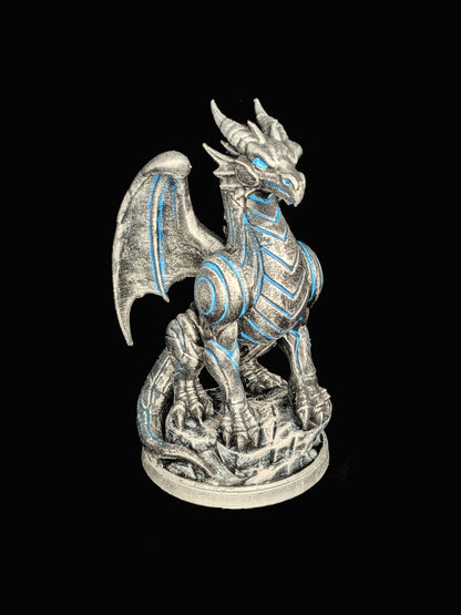 Stormforged Dragon Hand Painted Statue - Fantasy Sculpture