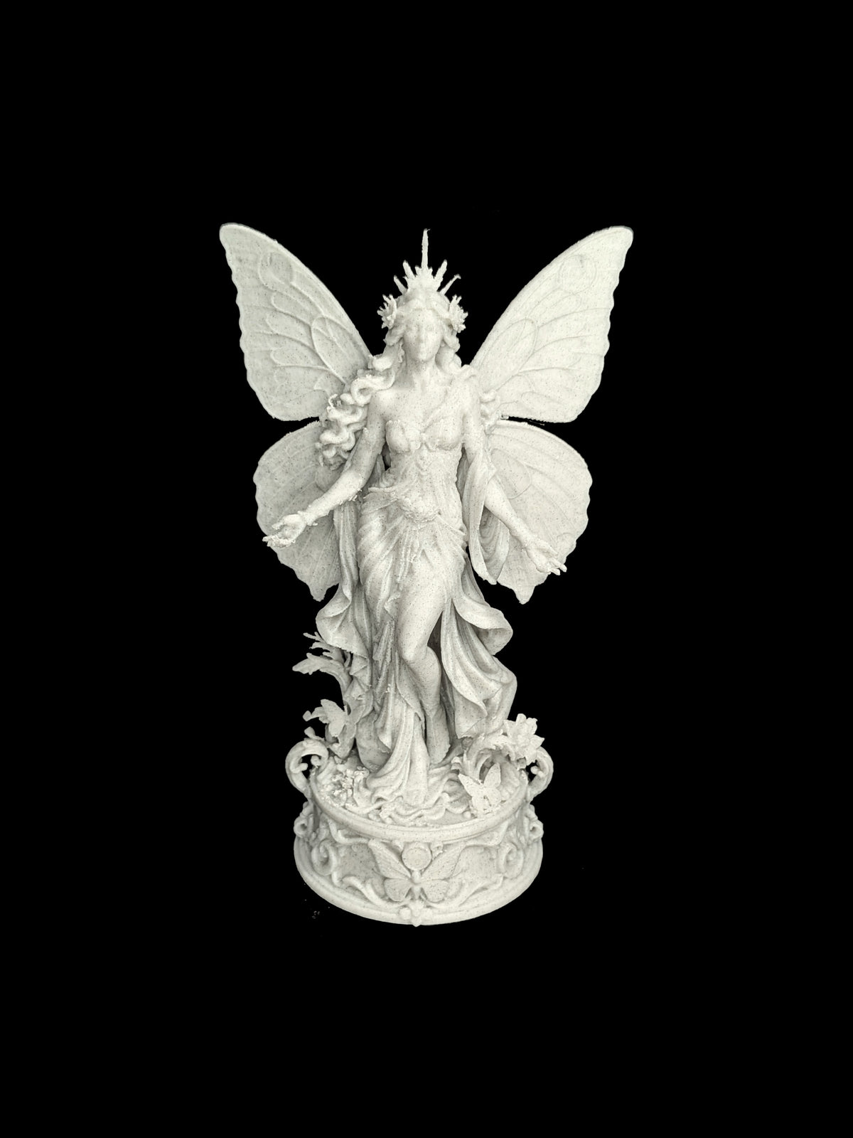 Butterfly Goddess Statue - Marble Style Fantasy Sculpture