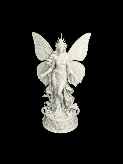 Butterfly Goddess Statue - Marble Style Fantasy Sculpture
