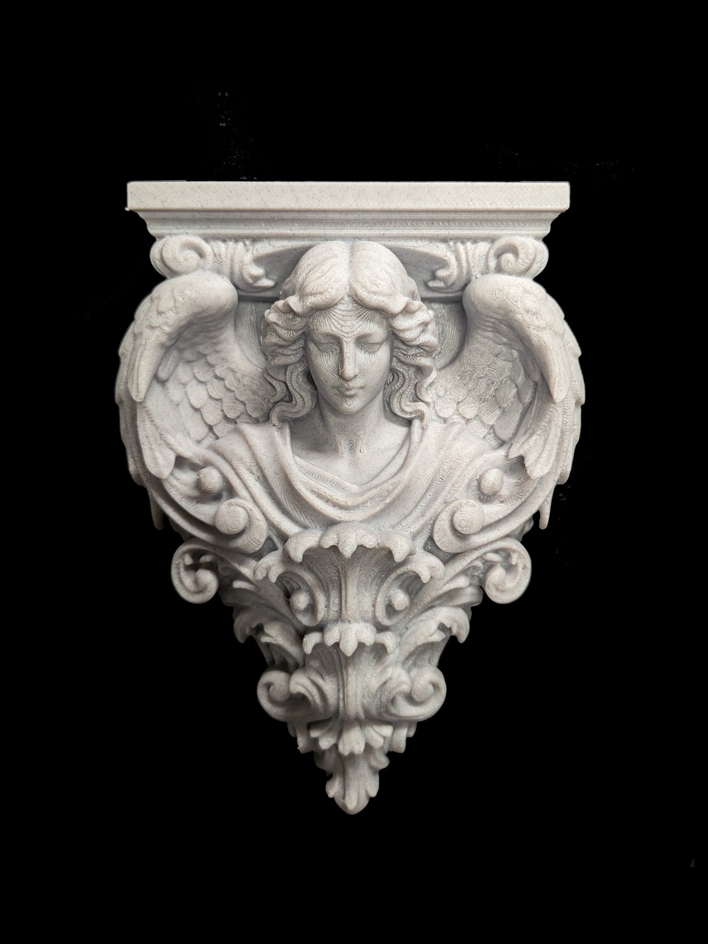 Angel Wall Corbel - Marble Style Architectural Angel Sculpture