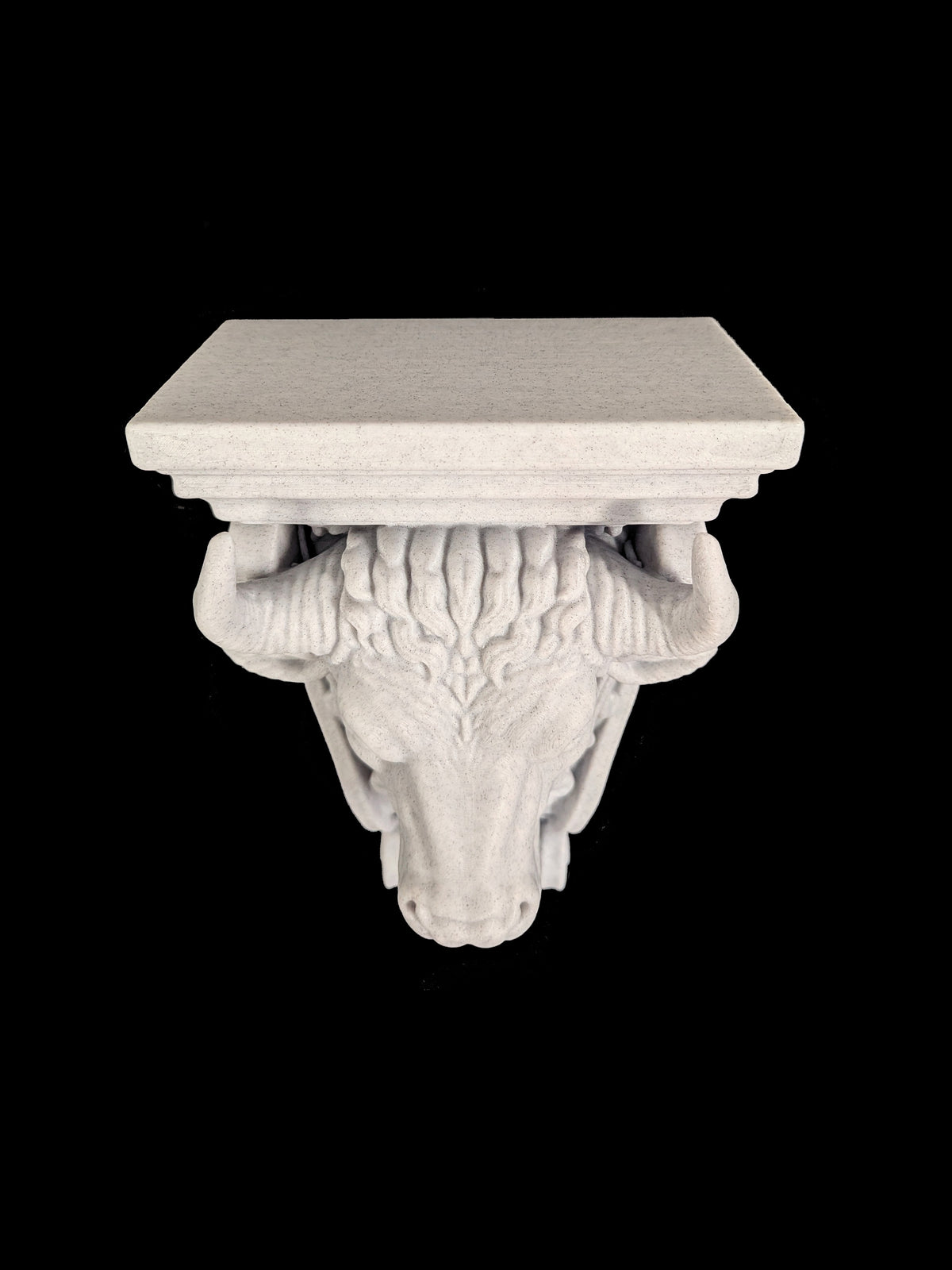 Bull Corbel Wall Shelf Bracket - Taurus Zodiac Marble Style Decor