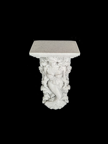 Mermaid Corbel Wall Shelf Bracket - Marble Style Coastal Mermaid Decor