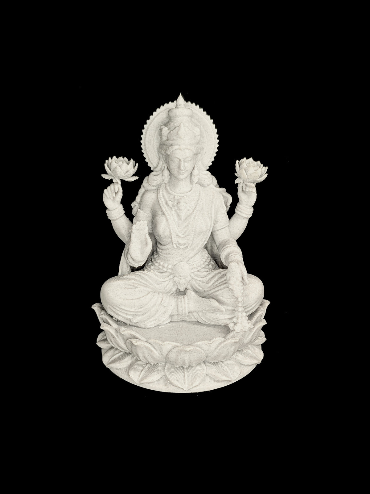 Lakshmi Statue - Marble Style Hindu Goddess Sculpture