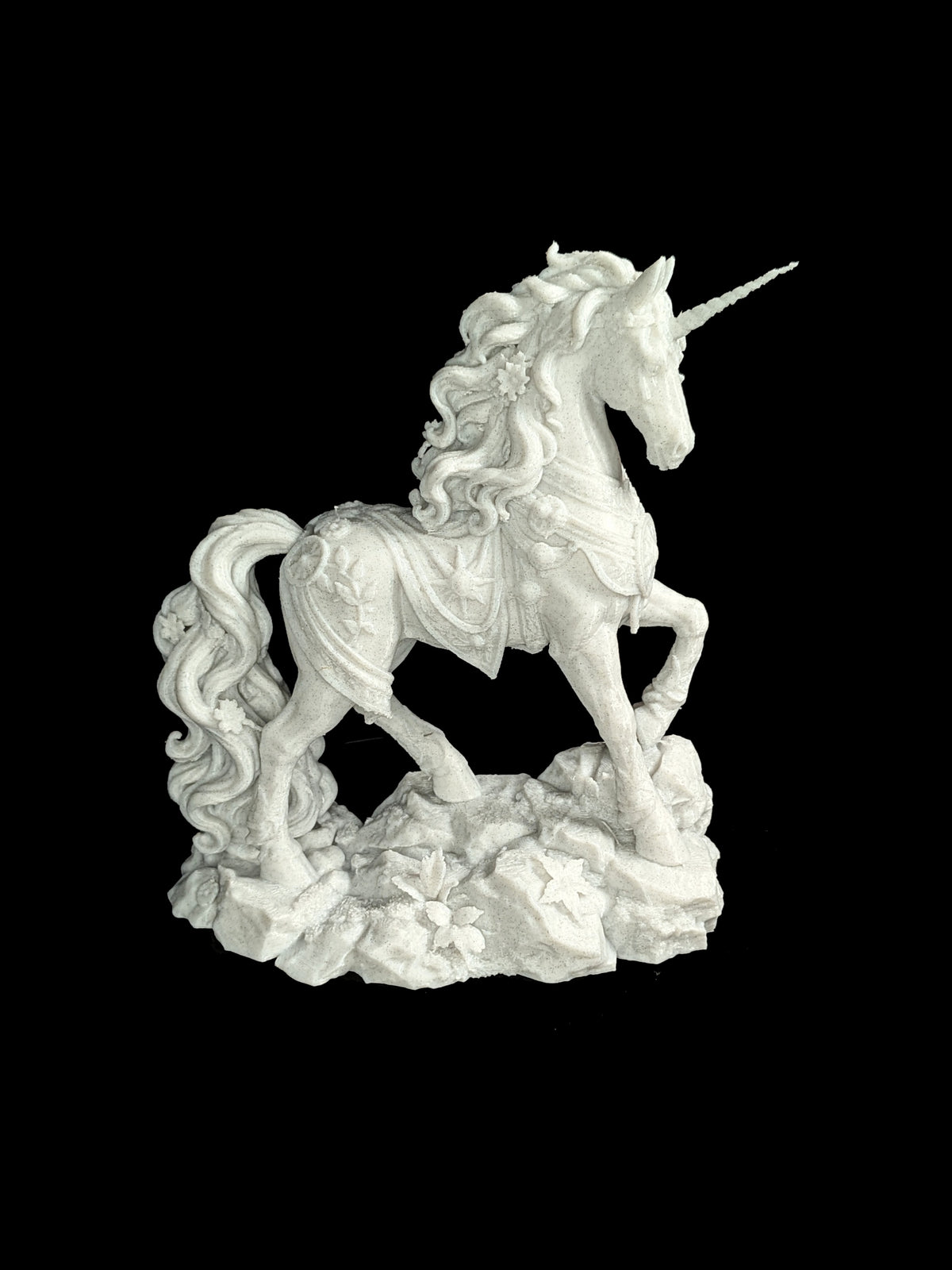Unicorn Statue - Marble Style Fantasy Horse Sculpture